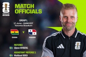 世界杯L组第1轮加纳VS巴拿马裁判安排：瑞典裁判组领衔