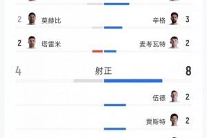 伊朗2-2新西兰全场数据：射门17-14，射正4-8，得分机会3-2