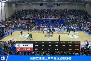 太理两回合总分155-150淘汰北大 段成果21分 邓奕豪空砍24+8