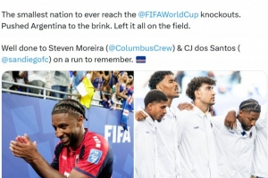美职联官推晒佛得角球员照片：你们让所有人都相信了奇迹